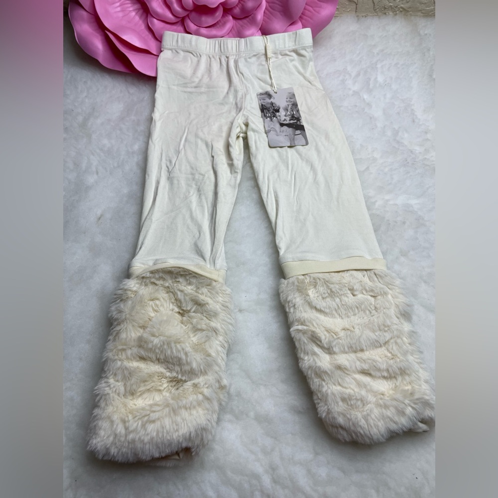 Hannah Banana- Faux Fur Legging (Ivory)  Girl